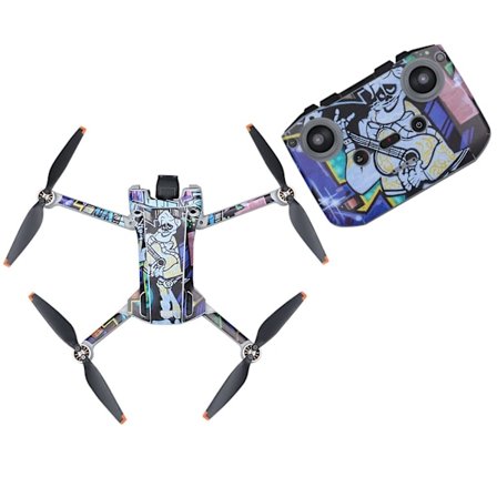 Drone-dekaler utan bubblor, effektivt skydd för kroppen, lätt att ta bort utan att lämna lim, PVC-uttrycksskinn för DJI Mini 3Pro