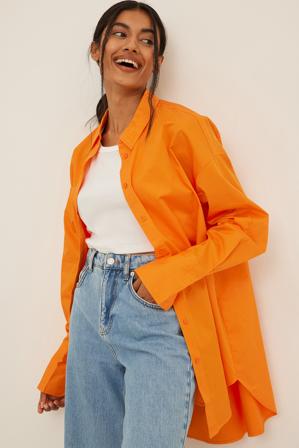 NA-KD Chemise manches longues - Chemises - Orange - EU 32