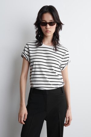 COS Women's Crew-Neck Cotton T-Shirt in White