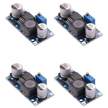 4x 48V Justerbar Step-Down Regulatormodul, DC-DC, LM2596HV Inngang, 4.5-60V Modul