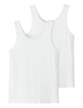 Nkfuu Tank Top 2P Noos Tops T-shirts Sleeveless White Name It