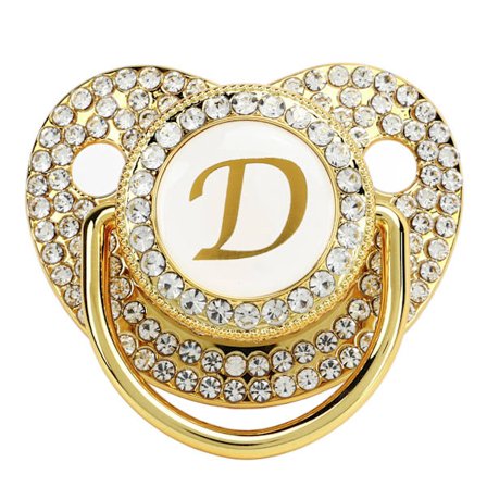 Gyllene Napphållare med Dammskydd för Nyfödd Bokstav B