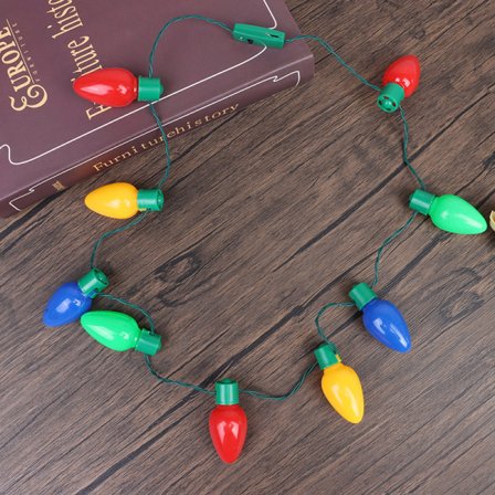 IC Jul Novelty LED-lampor glödande Christmas Light Bulb Halsband