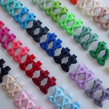 40 PCS Cute Hair Clips Bow Boutique Baby Girls Mini bows Hairbow Alligator Clips Barrettes Hairpins Hairgrips Hair Accessories