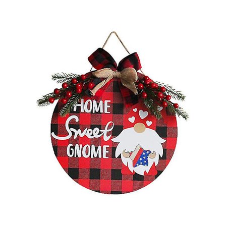 Joulukoriste ulko-oveen, keinotekoinen kranssi, puukyltti