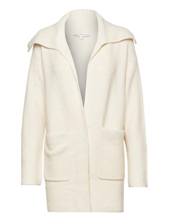 Knit Patched Cardigan Strikkegenser Cardigan Creme Tom Tailor*Betinget Tilbud