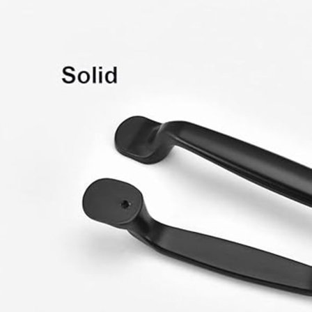 (96MM) 2 Enheder Sort Aluminium Skab Dør Skuffe Håndtag Knapper Pu