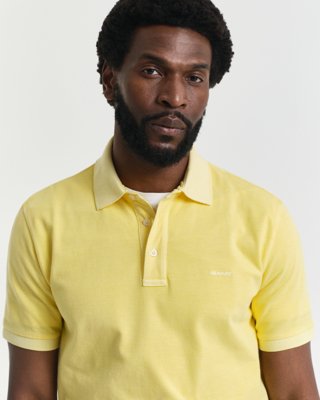 GANT - Solbleket piquéskjorte til herre banana yellow