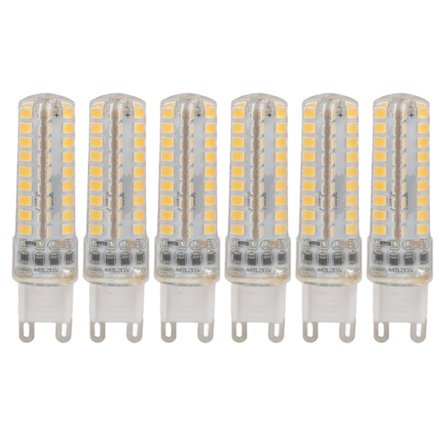 6 st G9 LED-lampa dimbar 3W 270LM 72LEDs G9-lampa för bordslampa vägglampa krona ersättning 220V