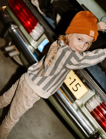 Daily 7 Oversized Sweater Stripe - Cream - 128