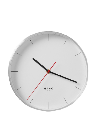 MANO ATELIER Väggklocka i aluminium 25 cm Klockor Silver ONESIZE