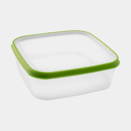 Food container Nordiska Plast Cook It ECO Square, transparent/green, 1.6 litre