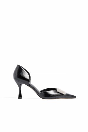 NA-KD Rhinestone Buckle Pumps - Højhælede sko - Sort - EU 36