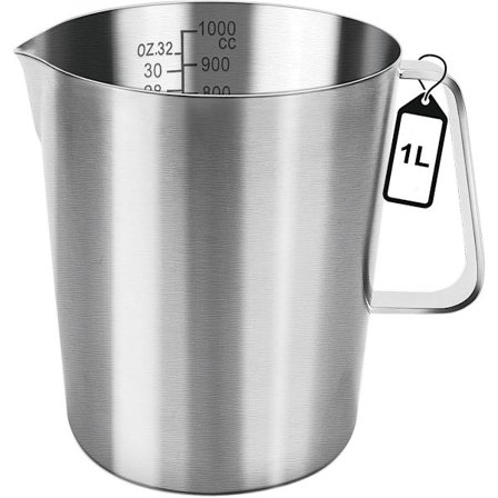 Målekop med Hældetud - Målebægre med Skala - 1 Liter - Målebægre - Målebægre