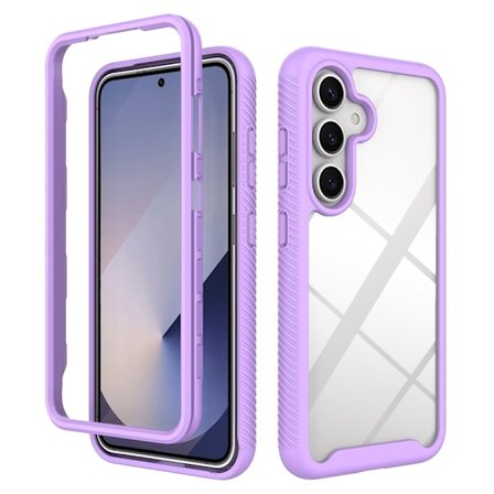 SKALO Samsung S25 Shockproof Clear Hybrid Suojakuori - Violetti