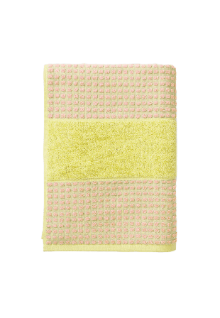 JUNA Check Handduk 70x140 cm Badrumstextilier Gul