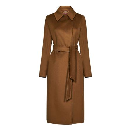 Max Mara, Belted Coats Bruin, Dames, Maat:3XS