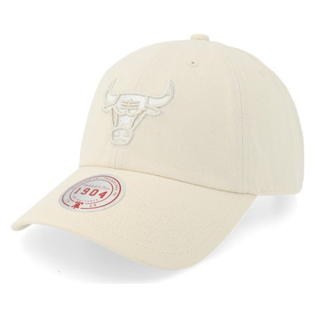 Mitchell & Ness - NBA Beige unconstructed Cap - Chicago Bulls Fashion Basic Cream Dad Cap @ Hatstore