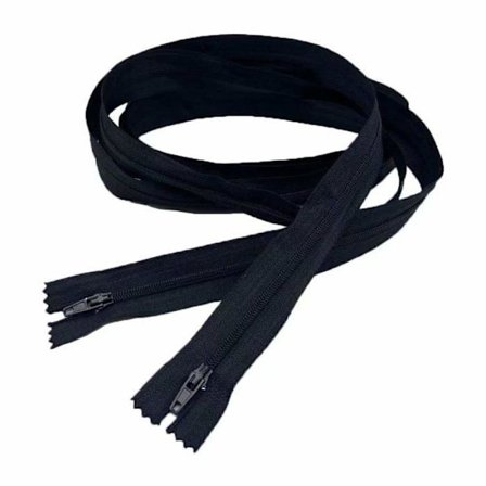 E-goal - EBT-FR-BD-Lalian-Black-2Se-100cm - 2 Stycken 100 cm Skräddarsydd Nylon Spole Stängda Dragkedjor Fin (Svart)