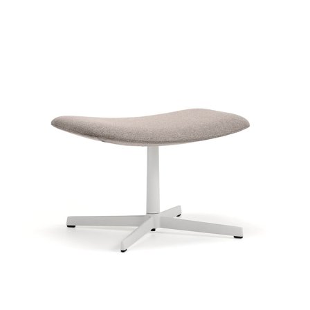 Fußhocker LANGLEY, Weiß/Taupe