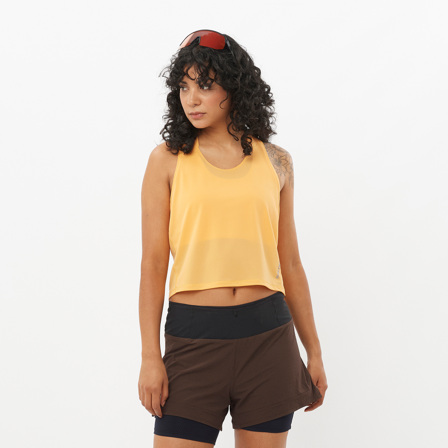 Salomon - Koszulki Odzież Sense Aero Short Tank W - Warm Apricot
