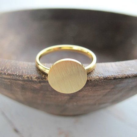 Minimalistiska Fullmånsringar För Kvinnor Anel Boho Smycken Rostfritt Stål Geometrisk Runt Finger Bague Femme Bröllopspresent
