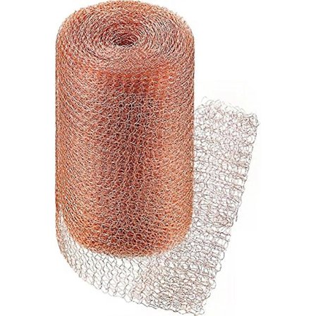 5 tum bred kopparnät för mus- och gnagarkontroll, blockerande stickat nät, växtskyddsnät, kopparfin trådnätsrulle för att fylla mushål i huset (30
