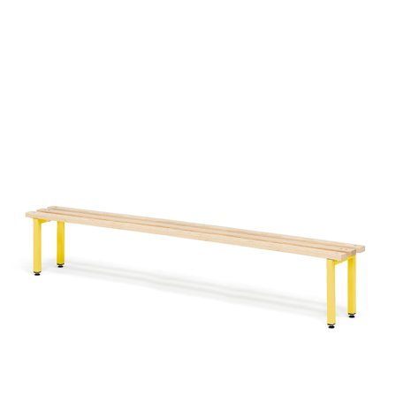 Changing room bench ELITE, 1800x300x390 mm, beech, dark grey