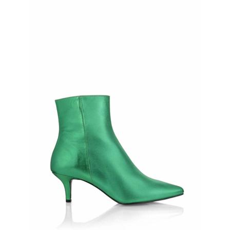 Dwrs, Lugo Ankle Boots Groen, Dames, Maat:40 EU,leer