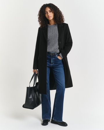 GANT Damen Taillierter Classic Mantel aus Wollmischung (M)