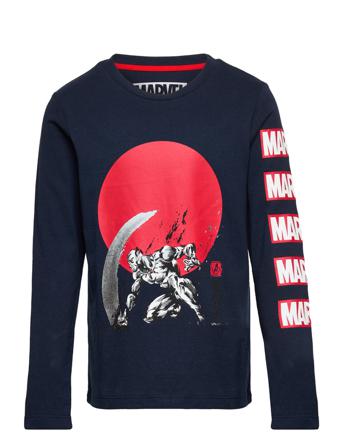 Jcomarvel Tee Ls Crew Neck Jnr Langærmet T-shirt Blå Jack & J S