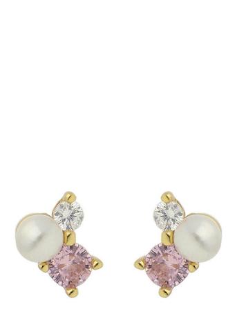Alberte Accessories Jewellery Earrings Studs Pink Nuni Copenhagen