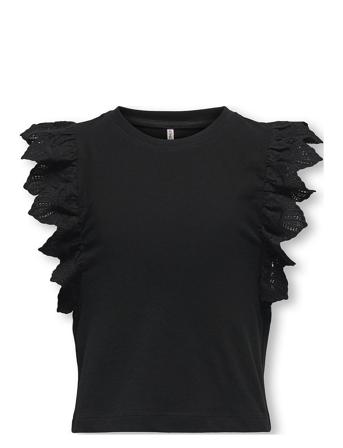 Kogbetty Life S/S Frill Top Jrs Black Kids Only