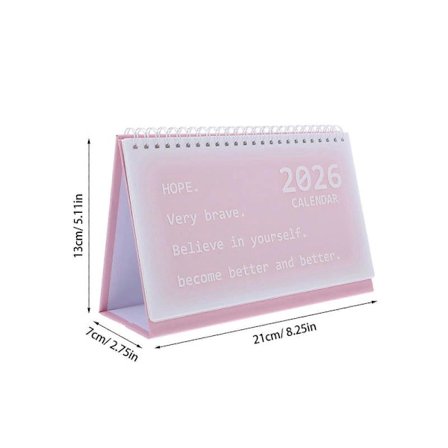 Vapaasti seisova pöytäkalenteri, 2026 pöytäkalenteri, kierresidonta toimistoon