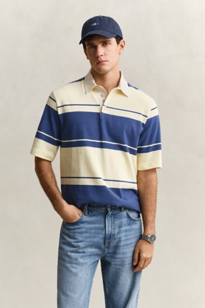 GANT Herren Gestreiftes Rugger (S) Blau