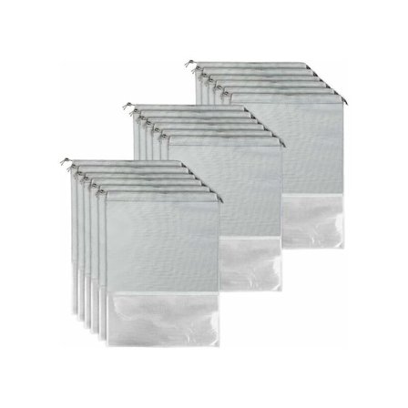 Rejsetaske til sko, rejsearrangør til sko, bærbar opbevaringsskopose, vandtæt støvtæt med klart vindue til rejser og sport