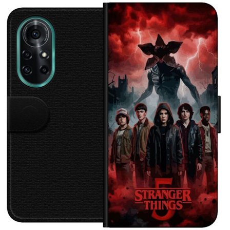 Yhteensopiva Lompakkokotelo Huawei Huawei nova 8 Pro Pimeä Stranger Things -inspiroima fantasiakuvaus salamalla, dramaattisella taivaalla ja intensii