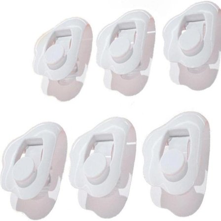 6 st Molnformade Täcke Clips Täcke Fästen Halkfria Påslakan Clips, Vit