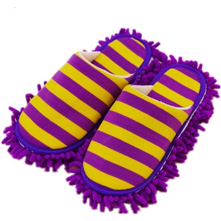 Multifunktionella Unisex Städtofflor med Rabatt, Avtagbara Moppskor för Husgolvstädning Mopp Mikrofibersula Lila