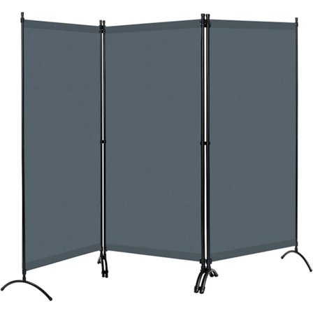 Rootz Room Divider Screen - Privacy Skillevæg - Folde Privacy Screen - 160g/m² Polyester - 255cm x 181cm - Indendørs/Udendørs brug