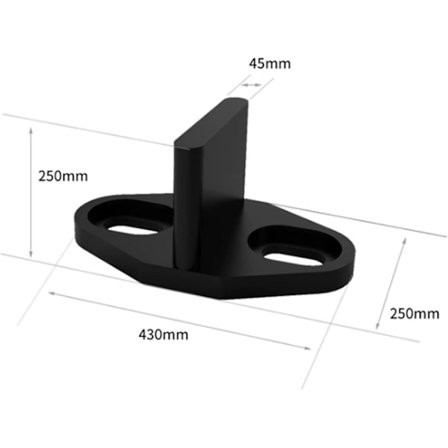 4 stk. Lommedørsguide Bund Skyde Dør Gulvguide 43*25mm