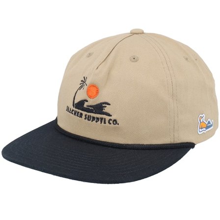 Slacker Supply - Beige - snapback - Cap - Sunny Waves Logo Rope Khaki/Black 5-panel Snapback - Hatstore
