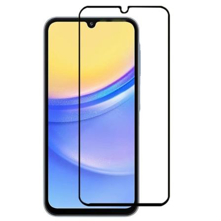 2-PACK SKALO Samsung A15 5G Heltäckande Skärmskydd Härdat Glas - Svart