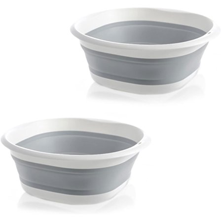 Kokoontaittuva kulho, 2 kpl pyykkikoreja, kokoontaittuva pyöreä pyykkikori 25 cm retkeilyyn – yux