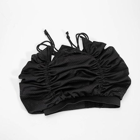 2 stykker netting ploppemøsse for tørking av krøllete hår, med snor, netting plopping caps for tørt krøllete hår