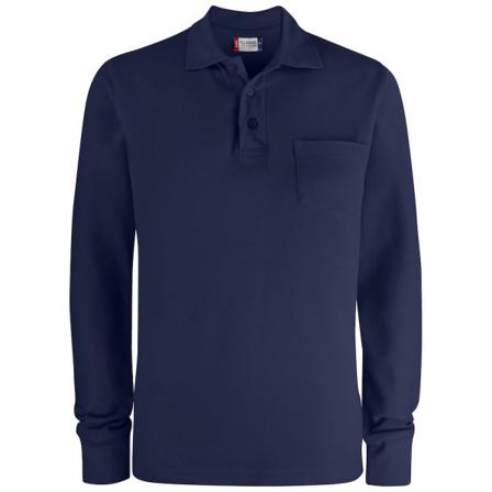 Clique Unisex Vuxen Enkel Långärmad Pikétröja S Mörk Marinblå