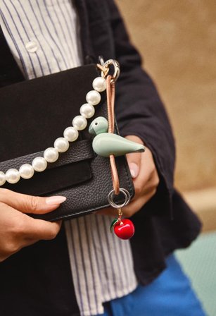 Kay Bojesen Nøkkelring Fugl Grønn H4,5