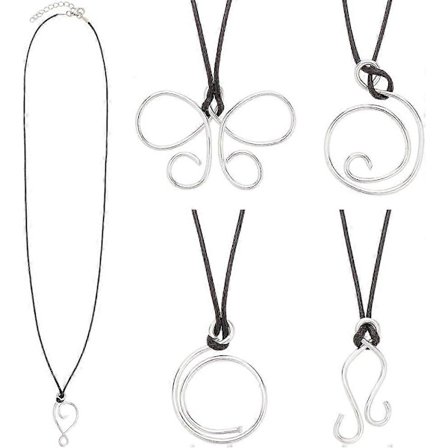 5 st Justerbara Portugisiska Stickhalsband 60 cm Garnspänningskontroll Stickverktyg Blandad Form Aluminium Sticknål för Stickare Virkning Cro