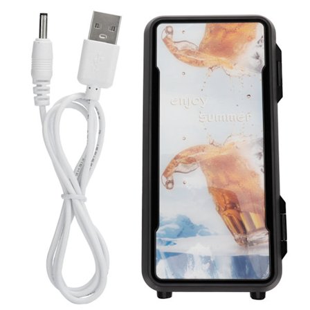 Minikylskåp USB Snabbkylning Elektrisk Kylskåp Kylare Värmare för kosmetika DryckerSvart 18W