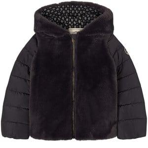 Kids - IKKS Blue Branded Faux Fur Jacket 8 Years - Coats and jackets - 8 years - Blue